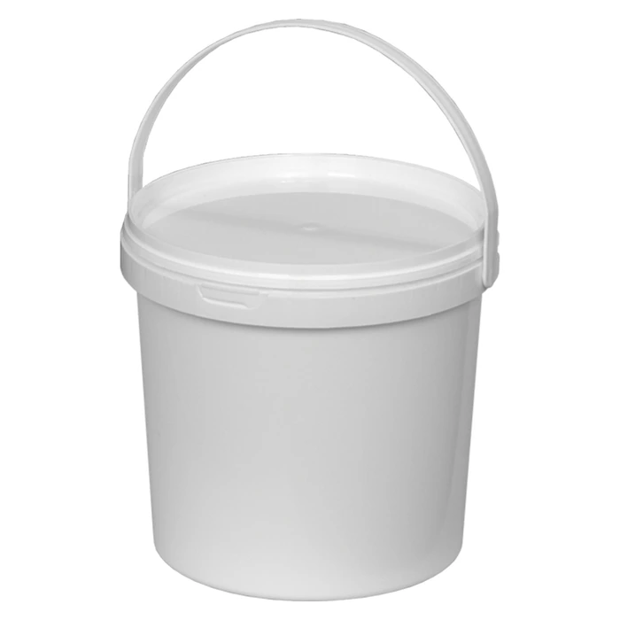 Ведро 2,25 л белое с крышкой / 1488