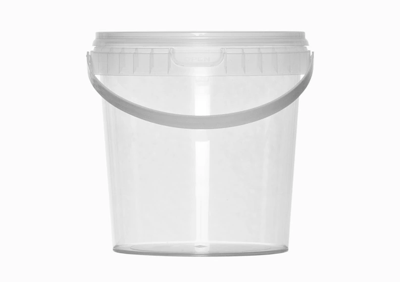 Ведро 2,25 л прозрачное с крышкой 1488/1848 / 100