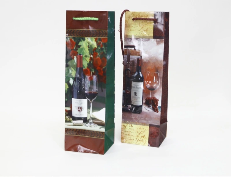 Сумка бумажная ламин. 10*33*8,8 ассорти