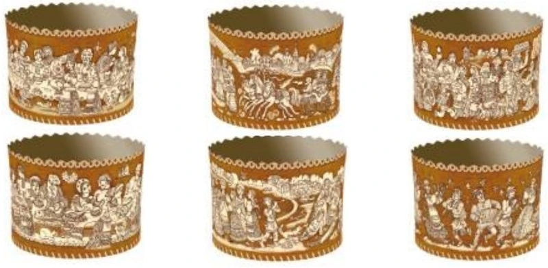 Форма бумажная d70xh60мм  ЛУБЯНАЯ 100 г/2000