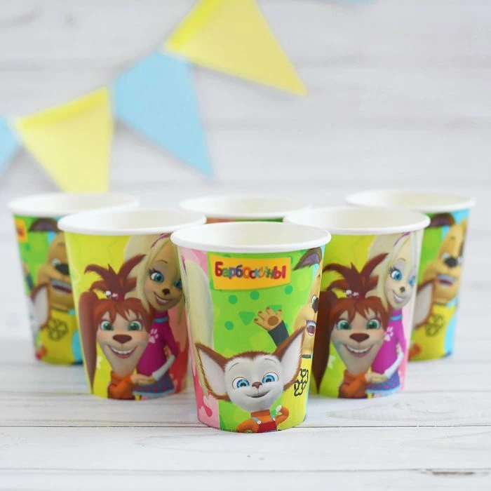 Стакан бум Барбоскины 250мл 6шт/G