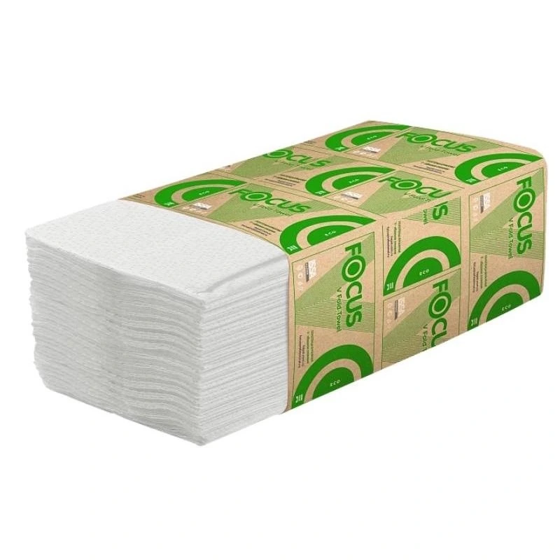 Полотенца бумажные "Focus Eco" V-укладка 1 сл., 23х20,5 см., 250 шт. /15