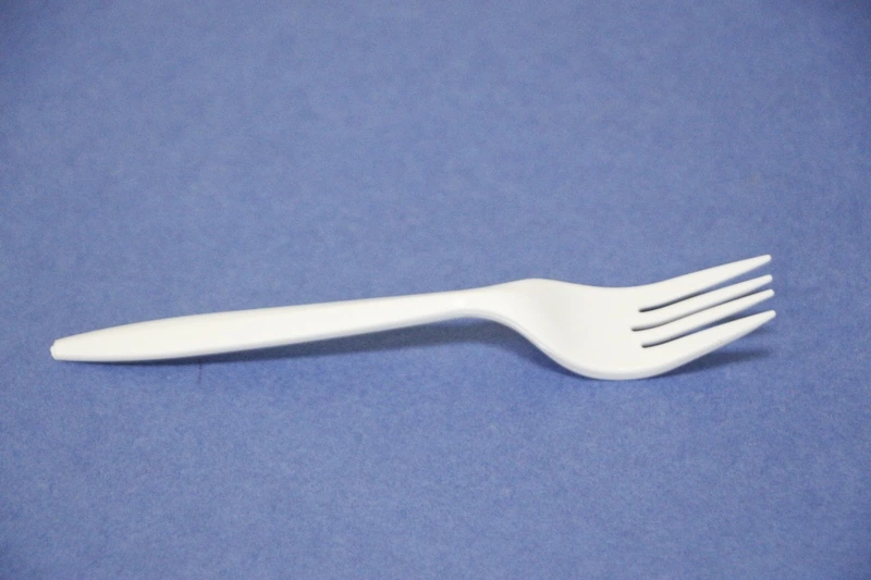 Вилка 15,8 см белая кукурузный крахмал (50 шт) / 20
