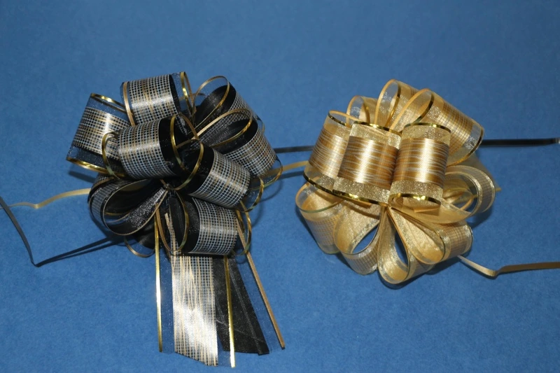 Бант-"Шар" средний 865-6 Сетка с полосками 3,2																													