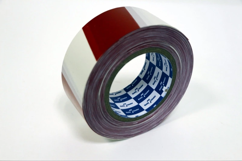 Лента для ограждений 50 мм бело-красная неклейкая Klebebander/8