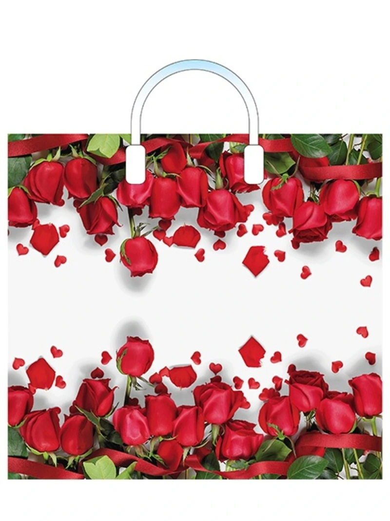 Пакет с пласт. руч. 38х34 (90) в ассорт.