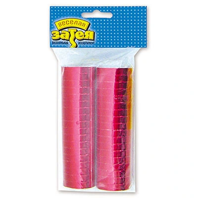 Серпантин фольгир.красный 2ст./36 колец