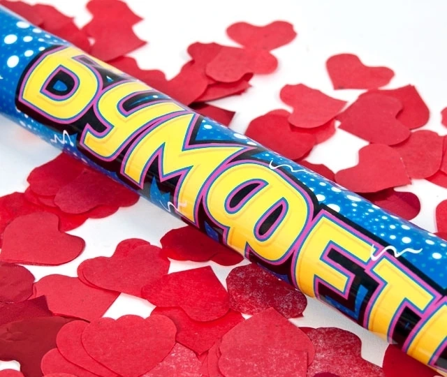 Хлопушка Бумфети 60см конф бум/фолСердца