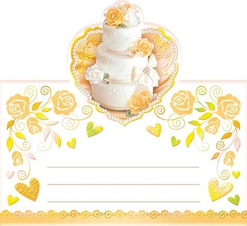 МО 4-07 Двойная мини-открытка с фольгой