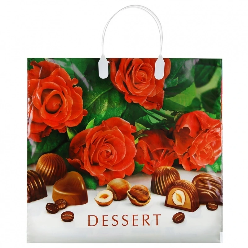 Пакет с пласт. руч. 37х34 (80) интерпак/100