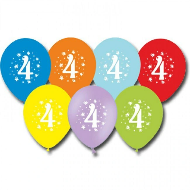 Набор шаров рис Цифра 4 30см
5шт