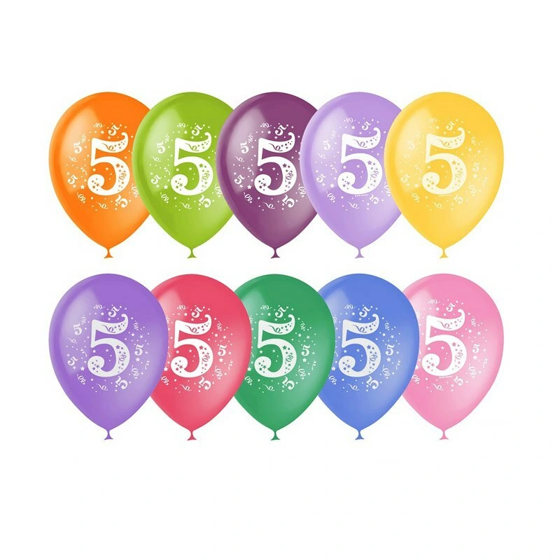 Набор шаров рис Цифра 5 30см
5шт