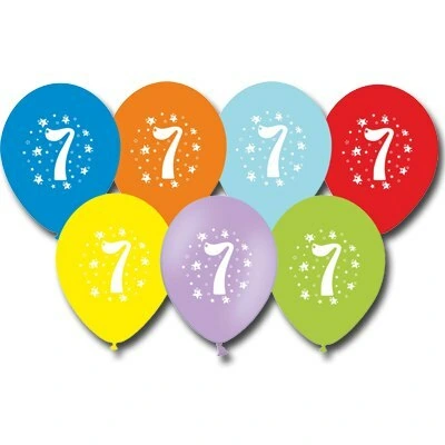 Набор шаров рис Цифра 7 30см
5шт