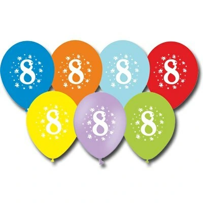 Набор шаров рис Цифра 8 30см
5шт