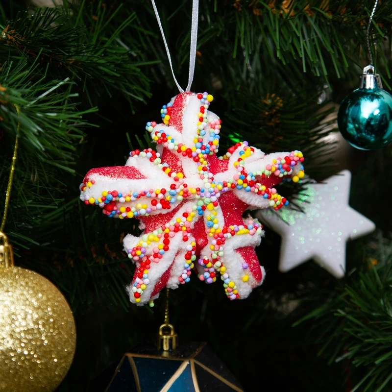 175901 Игрушка ёлочная "Звезда" 10см