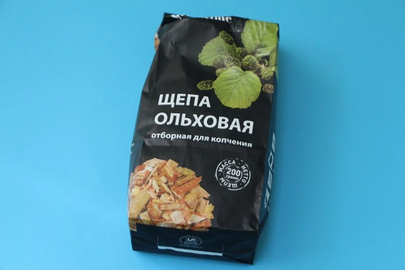Щепа для копчения ольха/яблоня 200 гр / 40
