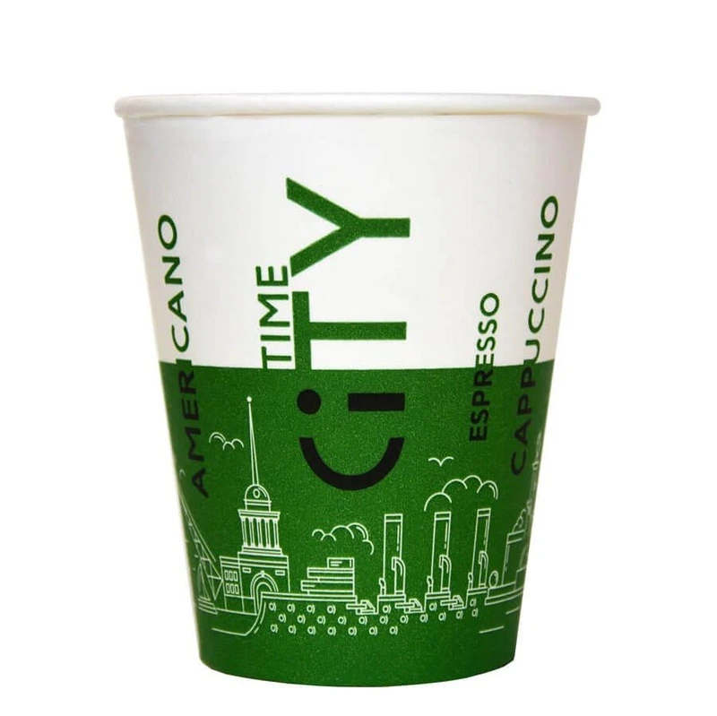 Стакан бумажный 250 мл для горячих напитков Д-City / 50 / 1000