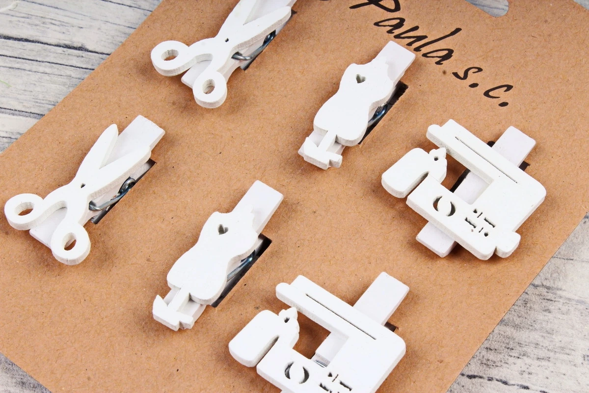 30728-4 Прищепки 4см Рукоделие (6шт в уп)