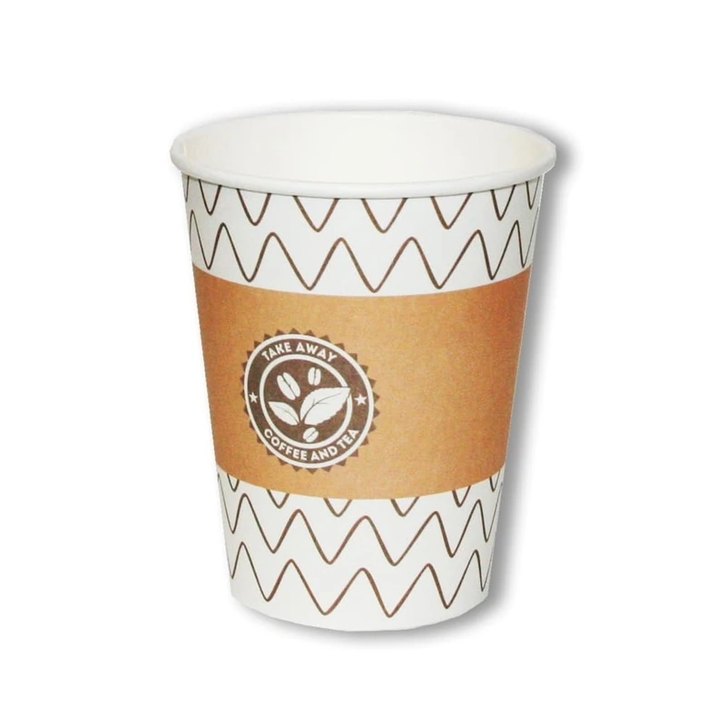 Стакан бумажный 180 мл для горячих напитков ЗИГЗАГ / 50 / 1000