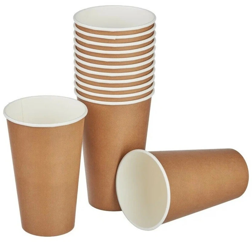 Стакан бумажный 400 мл для горячих напитков Крафт / 50 / 1000