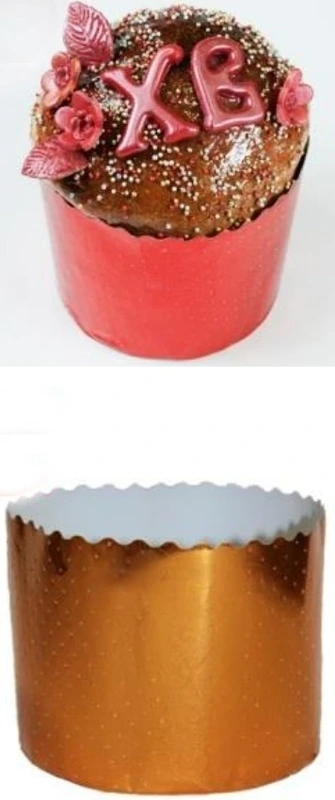 Форма бумажная d90xh90мм  ЦВЕТНАЯ 200-220 г/800