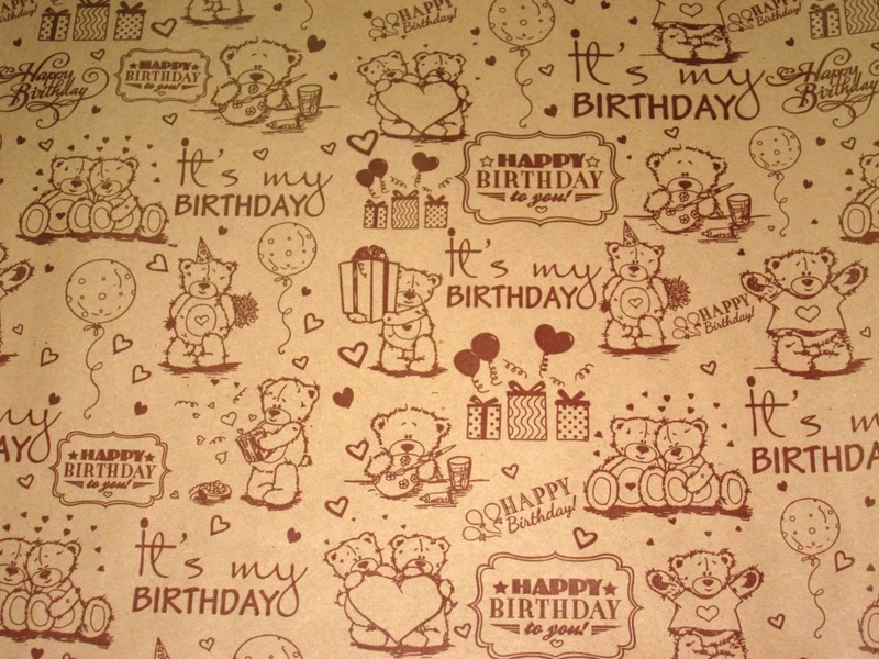 Бумага "Крафт" Мишки Тедди 700мм 0,420