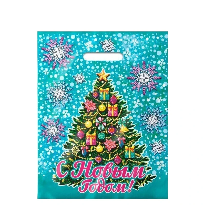 Пакет с выруб. ручкой 30х40 (30) НГ "Нарядная зима" ИП / 1000