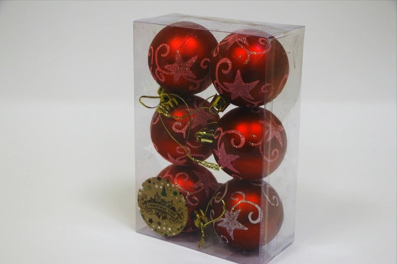 Набор новогодних шаров 6см, 6шт