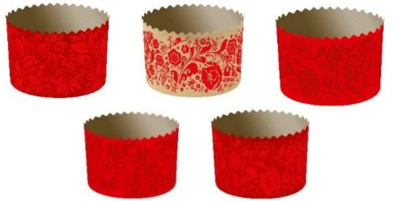 Форма бумажная d90xh90мм  Красная Пасха 200-220 г/2000