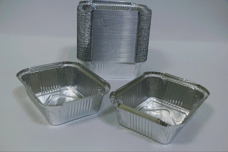 Алюминиевая форма прямоугольная 450 мл, 146х121 мм, дно 111,5х86,5 мм, высота 40 мм, Горница/50/1200