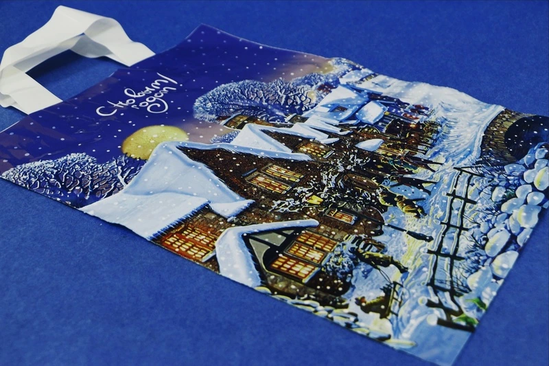 Пакет с петлев. руч. 28х35 (55) НГ "Зимушка" ИП / 25 / 500