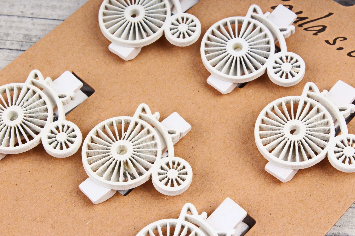 30728 Прищепки 4см Велосипеды  (6шт в уп)