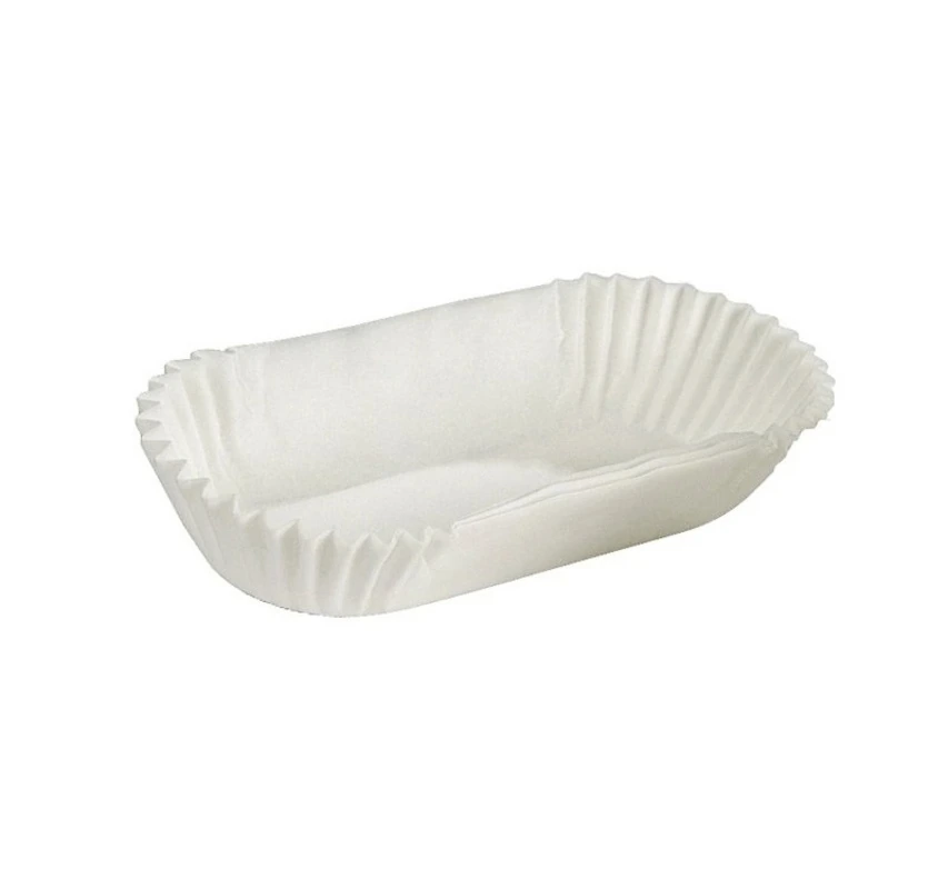 Бумажная форма для пирожных (розетка) овал. 25х40х105 /1000