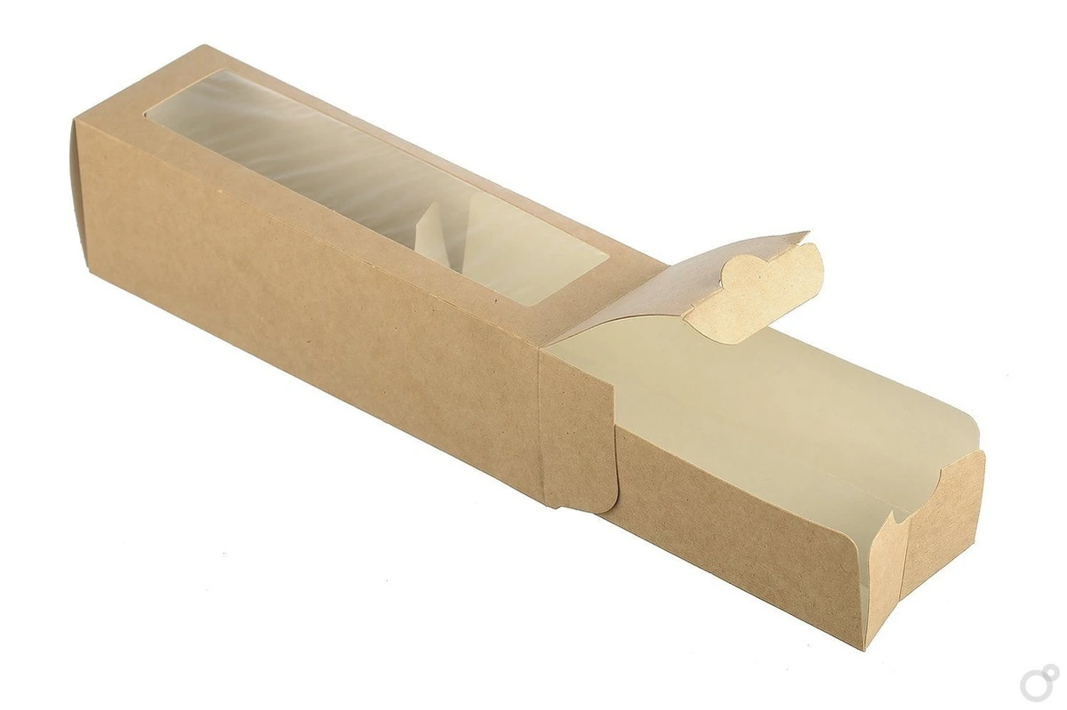 Упаковка 180х55х55 пол макарон с окном на 6 шт. Оригамо /500