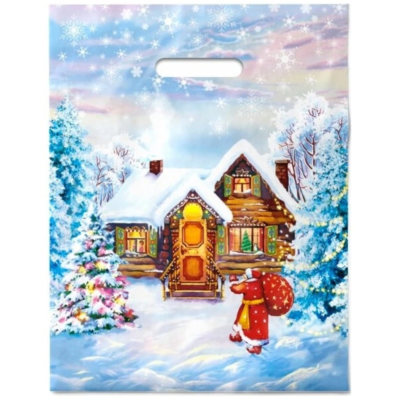 Пакет с выруб. ручкой 31х40 (60) НГ "Зимняя сказка" ИП / 500