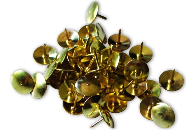 Кнопки канц. inФОРМАТ 10 мм 50 шт. омеднен. золот.