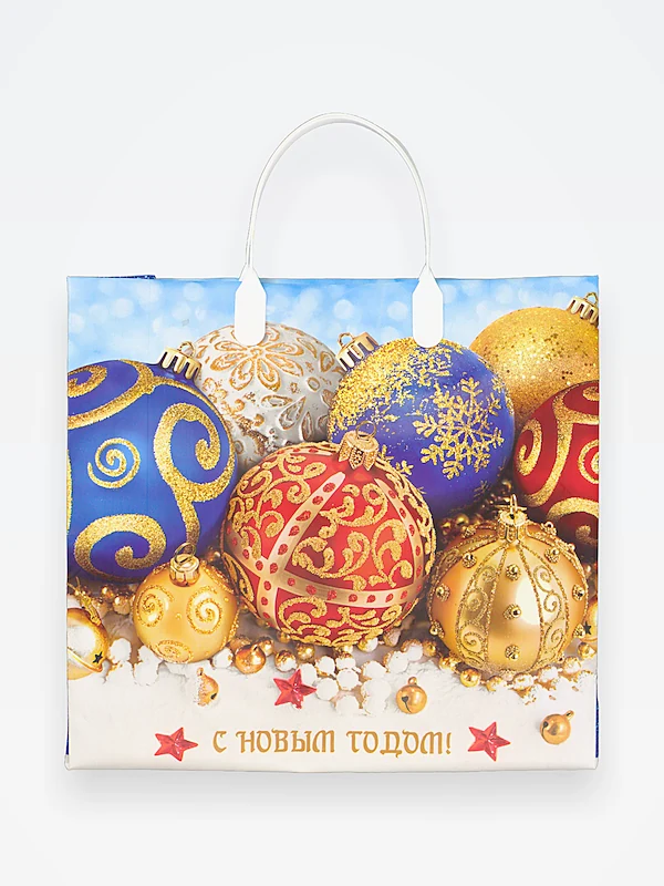 Сумки мягкий пластик 30х30 (150) НГ "Новгодние сокровища" ИП/40