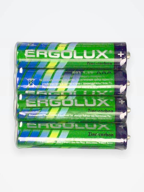 Батарейка ERGOLUX R03 (ААА) 1.5В 