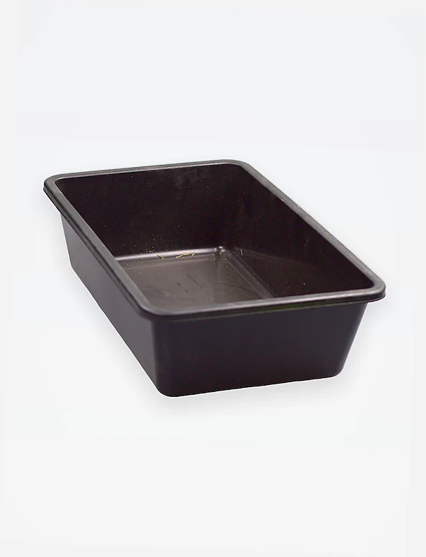 Емкость 20л. строительная, прямоугольная, без крышки цв. черный