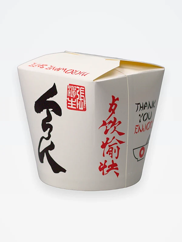 Коробка для лапши China-Pack 750 мл "Китай" белый с рис / 50 / 500