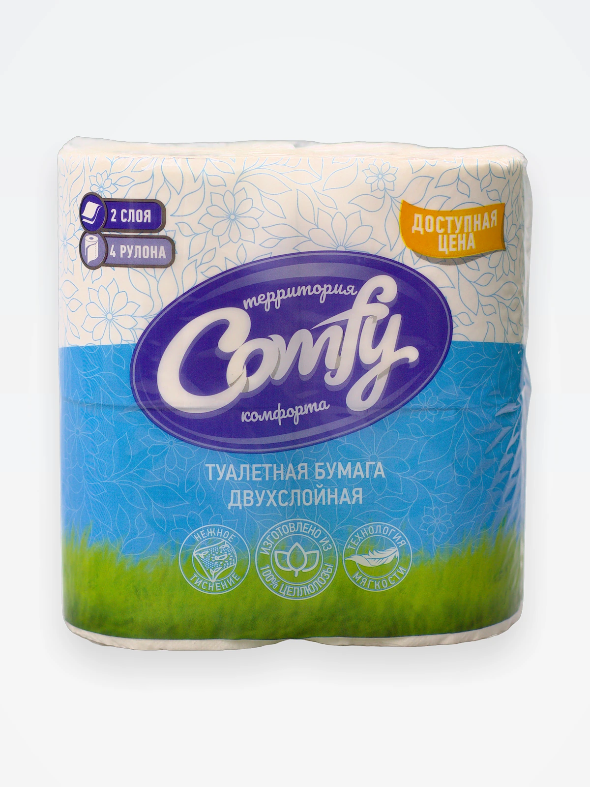 Туалетная бумага "Comfy" 2-сл (4 шт) / 12