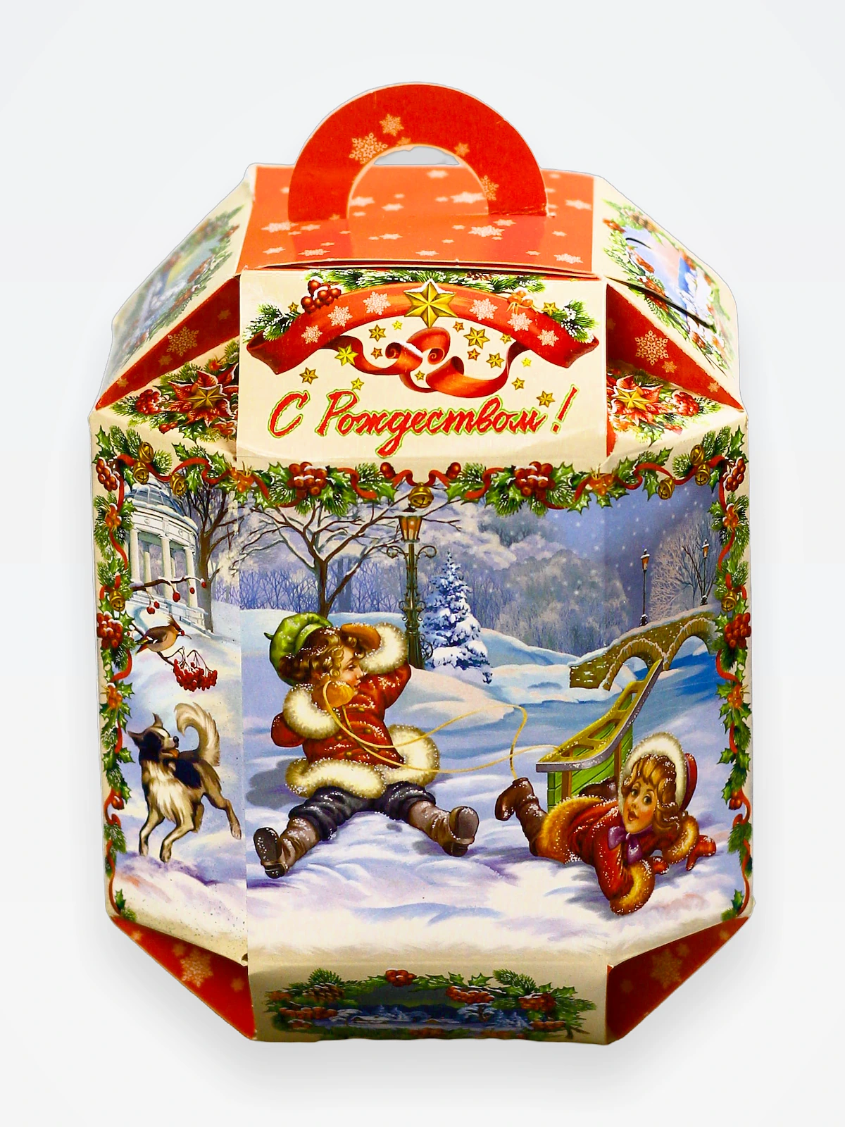Коробка "Фонарик "Винтаж", УФ 800 гр.