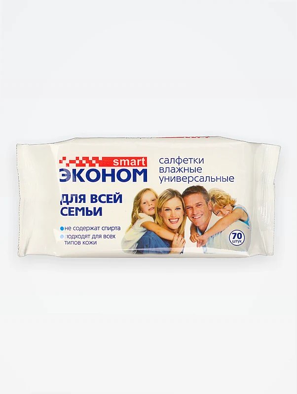 Салфетки влажные "Эконом Smart" (70 шт) / 24