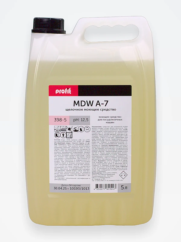 Pro-Brite  PROFIT  MDW A-7 Моющее средство д/ПММ в воде любой жесткости 5л (4) /4 ЧЗ
