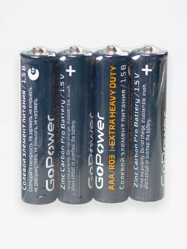 Батарейка GoPower R3 (AАA) Heavy Duty 1.5В / 60
